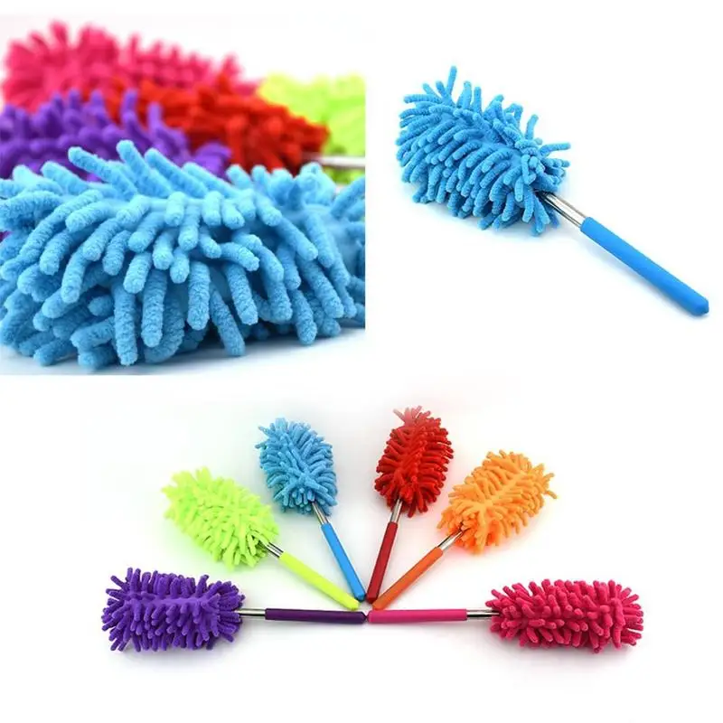 

Telescopic Handle Extendable Cleaning Feather Brush Brush Microfibre Washable Duster Tool Handle Removal Dust Home Feather T3O7