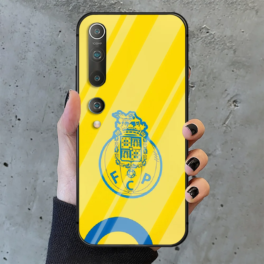 

Portugal Porto football Phone Tempered Glass Case Cover for Xiaomi Mi A MAX X POCO M Note 3 9 10 11 i T Pro Lite Black Fashion