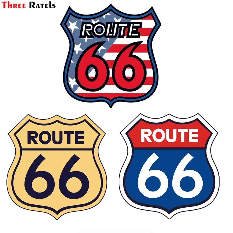 

Three Ratels FC955 Route 66 Decal Car Windshield Sticker Pvc Figure
