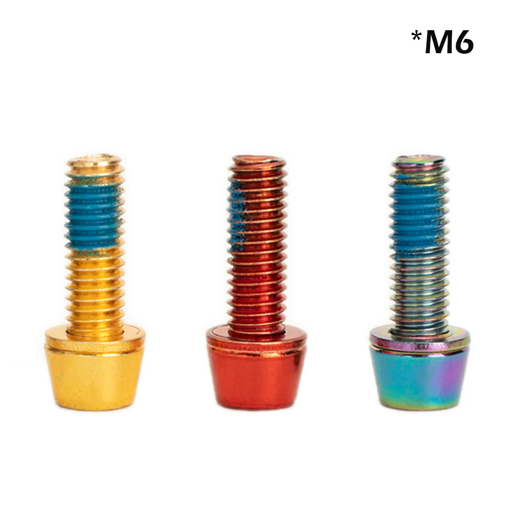 VIARON 6 шт. велосипедный вынос руля винты M5/M6 * 18 мм Riser болты красочный ультралегкий