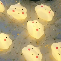 led string lights smiley face cloud lights cute string lights girl room home decoration christmas decorations lighting 1pc