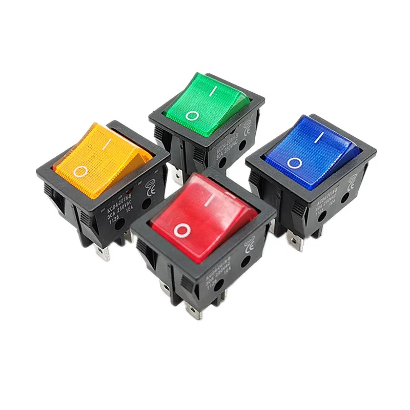 Электрический сварочный аппарат, выключатель питания с красным, синим, зеленым, синим, светильник 30A, 250 В, электрический духовой выключатель, 4 контакта, 2 положения Электрический сварочный аппарат, выключатель питания с красным, синим, зеленым, синим, светильник 30A, 250 В, электрический духовой выключатель, 4 контакта, 2 положения