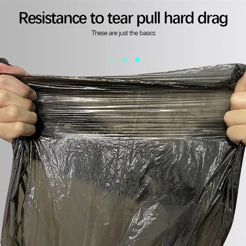 

100Pcs/5 Rolls Trash Bags Disposable Household Plastic Thickened Portable Hand Garbage Bags for Home Bathroom Kitchen Trash Can