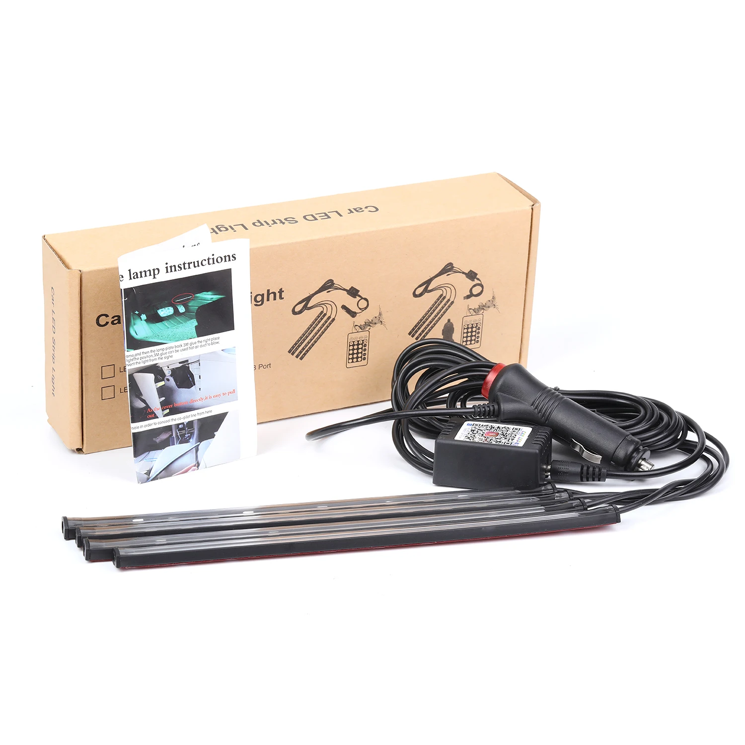 Светодиодная лента RGB для салона автомобиля неоновая декоративная лампа