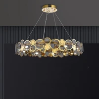 postmodern luxury led chandelier for living dining room bedroom simple fixtures restaurant clothing store new glass hanging lamp