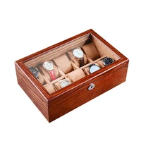 nordic retro watch boxes storage organizer box wood watch box jewelry bracelet with lock display mechanical watches gift box