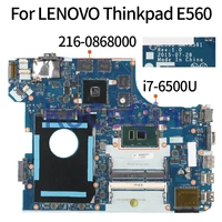 laptop motherboard for lenovo thinkpad e560 e560c i7 6500u notebook mainboard nm a561 01aw113 sr2ez 216 0868000 ddr3