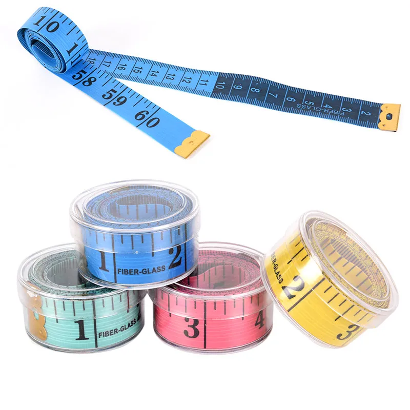 

1Pcs Random Color Useful 150cm/60" Measuring Ruler Sewing Tailor Tape Measure Soft Flat Sewing Ruler Meter Sewing Measuring Tape