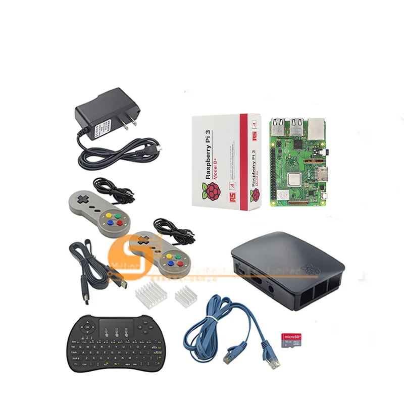 Raspberry Pi 3 Model B +/3 стартовый комплект + чехол карта памяти 16 Гб кабель питания