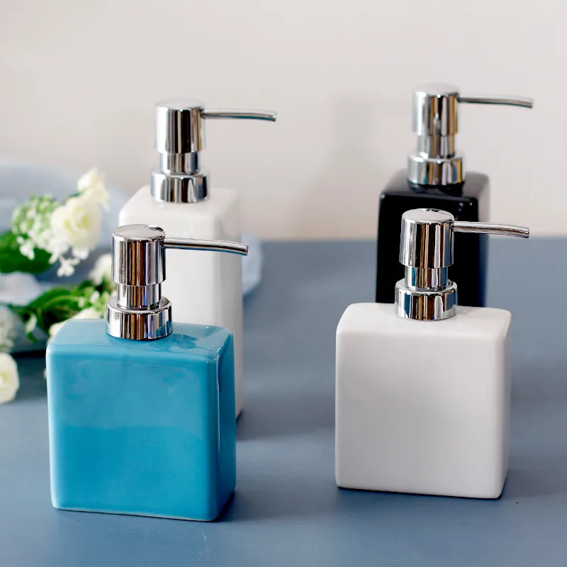 

280/320ml Ceramic Soap Dispenser Lotion Detergent Bottle Shampoo Shower Gel Storage hand sanatizer dispenser homeschool