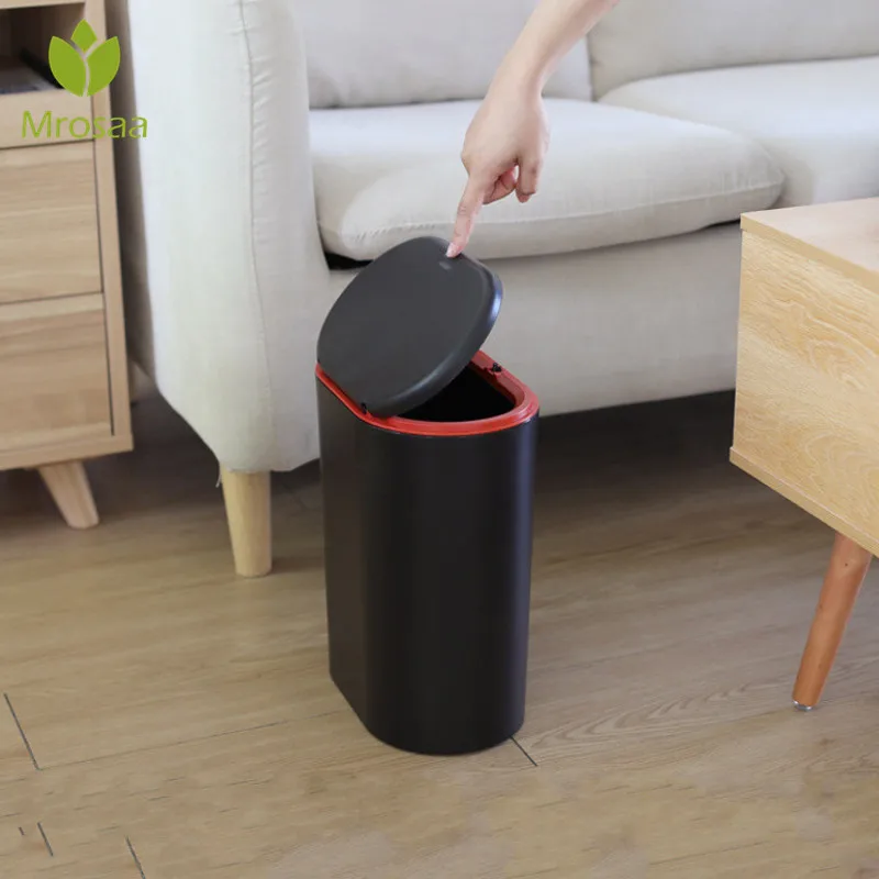Пластиковая узкая мусорная корзина Mrosaa для кухни туалета ванной комнаты