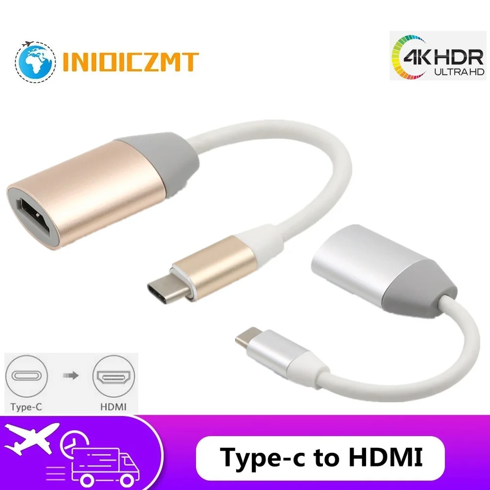 

INIOICZMT USB 3.1 USB C Cable Male to Female USB Type-C to HDMI-compatible Adapter for PC Computer TV BOX Display Phone