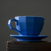 solid color creativity modern cup saucer porcelain eco friendly vintage coffee cups reuseable handmade bardak drinkware ek50bd