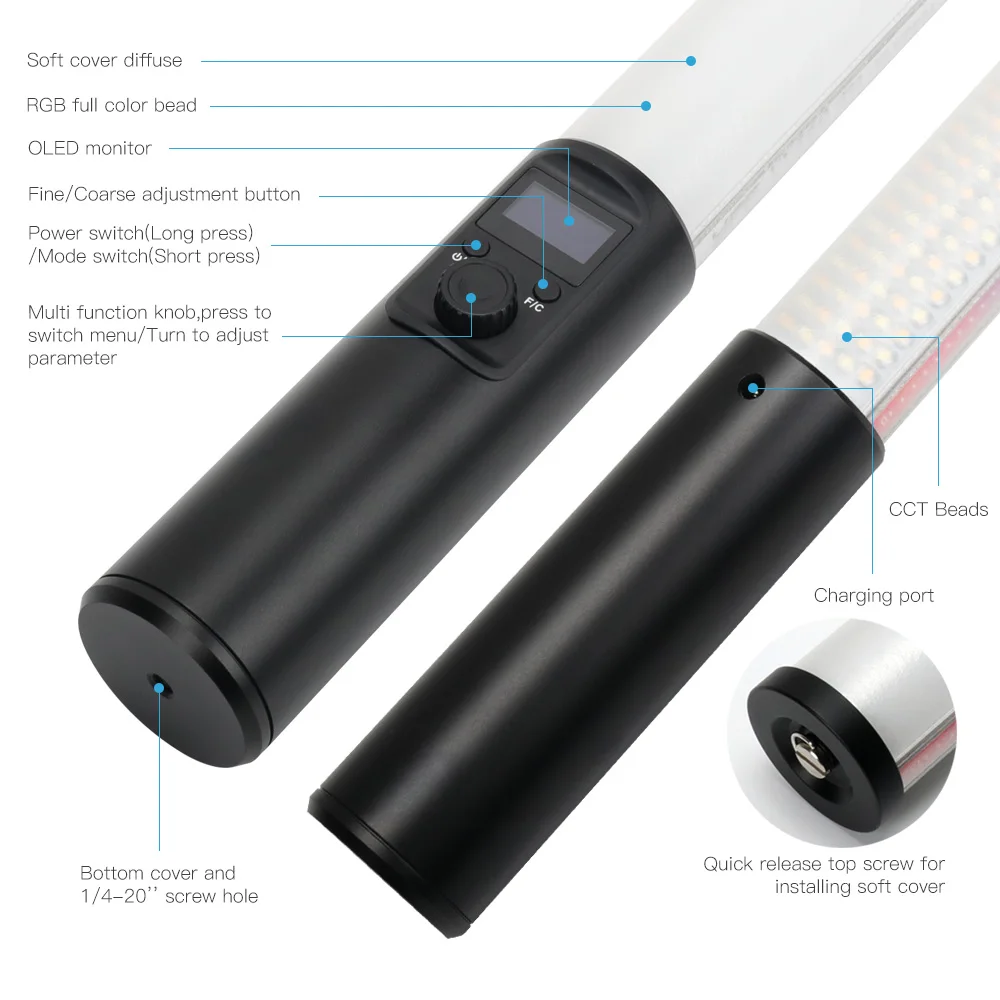 Хамелеоновый мини-светильник RGB с регулируемым затемнением 2500K-8500K встроенный