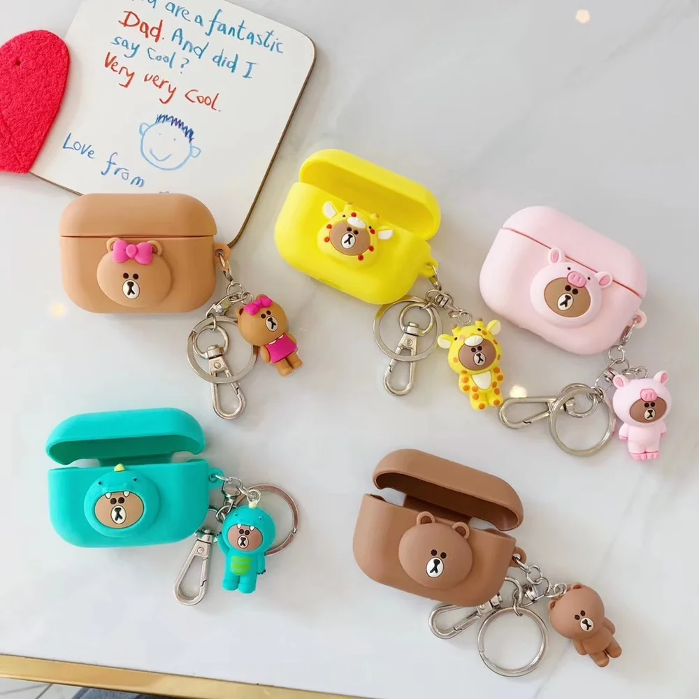 Чехол для Apple Airpods Pro 3D милый мультяшный силиконовый чехол наушников Airpod 3 Air Pods