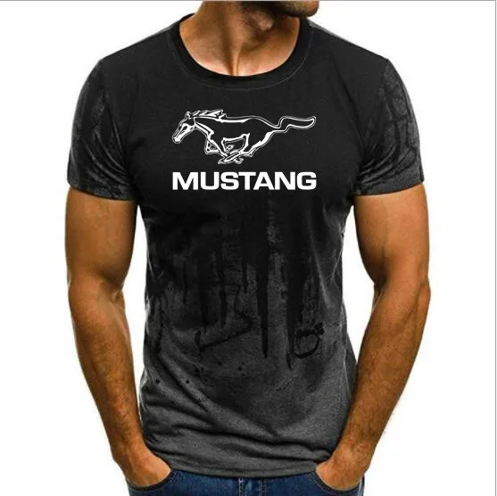 Новая модная футболка Летняя мужская хлопковая с коротким рукавом Mustang Мужская