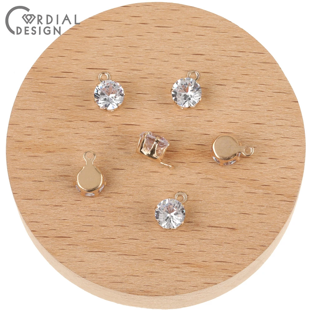 

Cordial Design 300Pcs 6MM 8MM Rhinestone Charms/Earring Accessories/Hand Made/CZ Claw/DIY Making/Jewelry Findings & Components