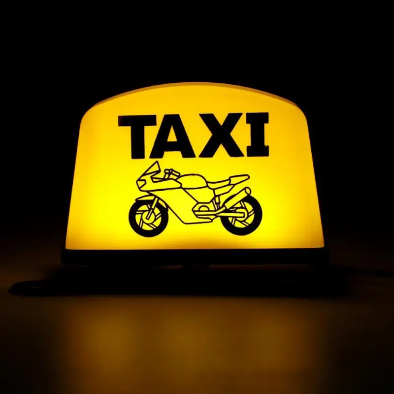 1 шт. 12 В декоративная Предупреждение светильник такси для мотоцикла Фонарь с