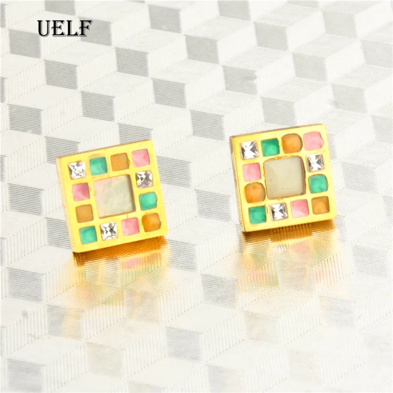 Женские серьги-гвоздики с фианитами 3 цвета | Украшения и аксессуары