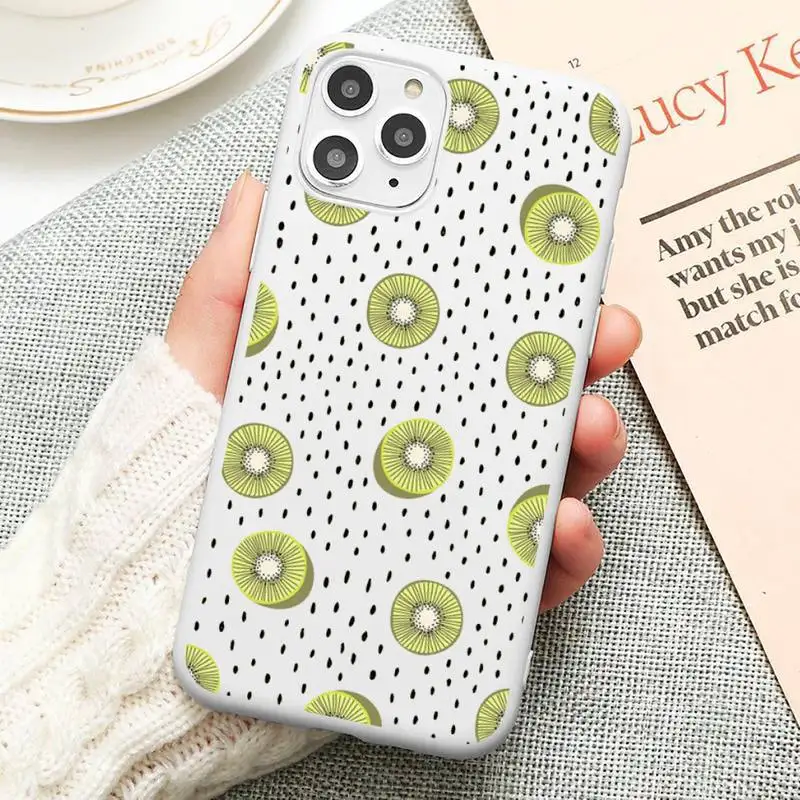 

Cartoon fruit cute dragon fruit kiwi Phone Case Candy Color for iPhone 6 6S 7 8 11 12 XS X SE 2020 XR mini pro Plus MAX funda