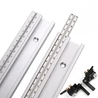 Т-образный трек 45 типа со шкалой, Т-образная Торцевая дорожка 300-800 мм, алюминиевый сплав, Настольная пила сделай сам, верстак, Деревообрабатывающие инструменты