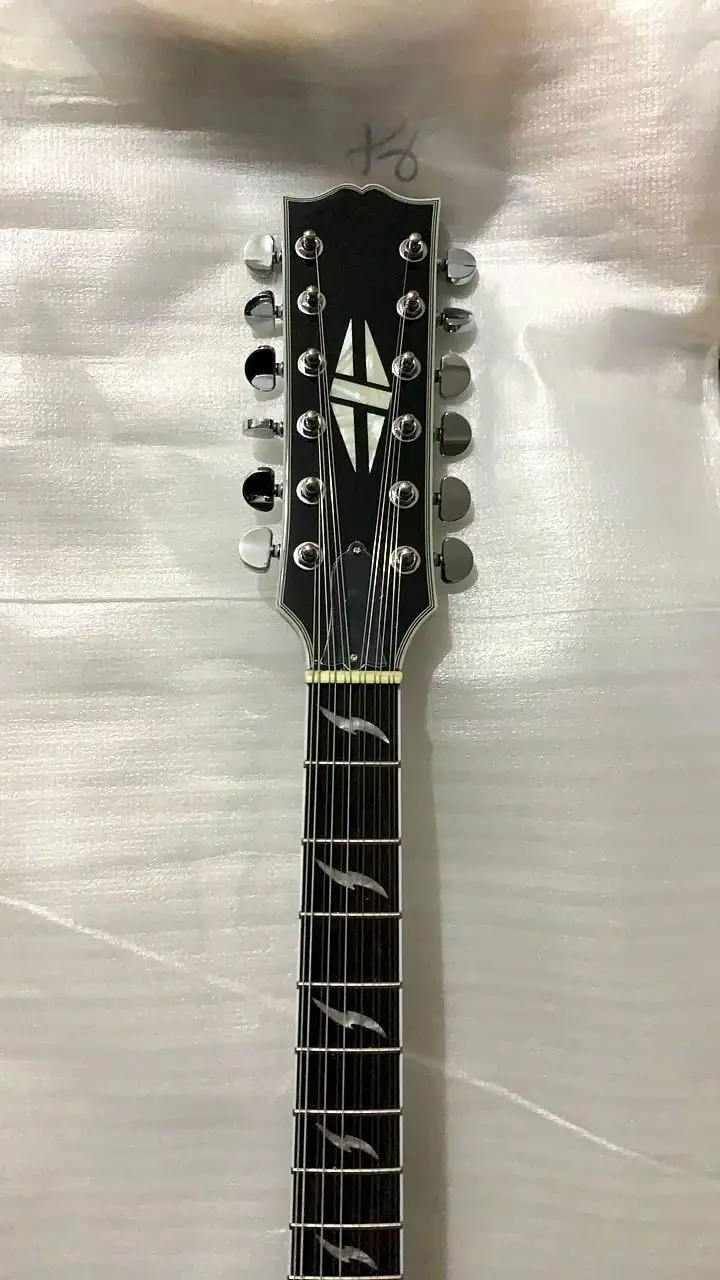 Оптовая продажа Гитары Новый 12 нитей Электрогитары твердое тело в серый черный