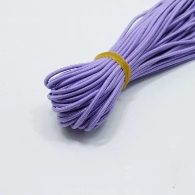 Light purple 5meters 2 мм Экологичный круглый резиновый эластичный шнур эластичные ленты Веревка Ювелирные браслеты изготовление одежды бирка DIY аксессуары для рукоделия - Цвет: Light purple 5meters