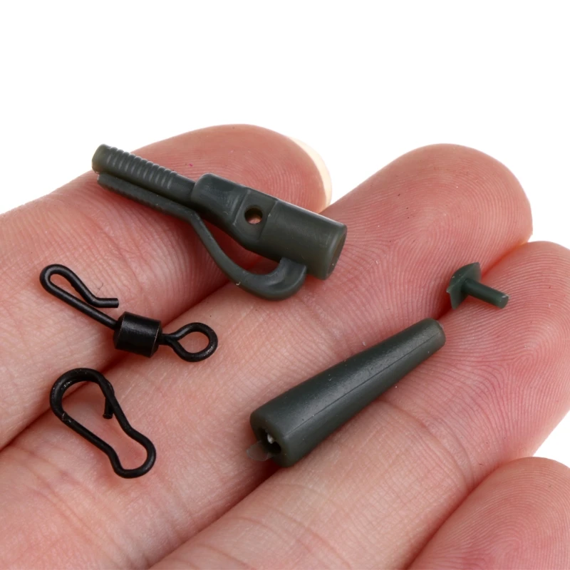 

40pcs Safety Lead Clip Quick Change Swivels Carp Fishing Tackle Lock Pins Set D0AE