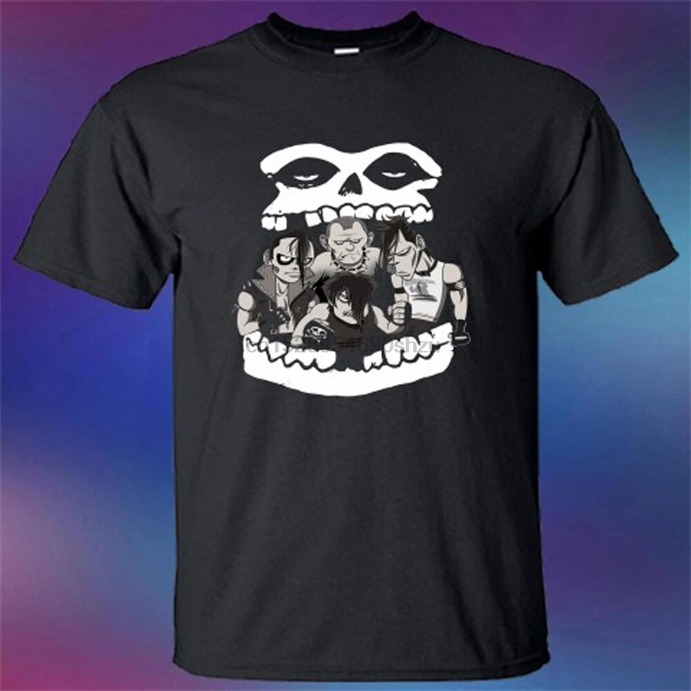 

New Misfits Horror Punk Band Cartoon Personels Mens Black T-Shirt Size S-3XL