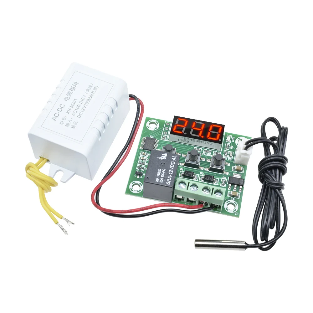 Цифровой температурный контроллер W1209 Термостат светодиодный ным дисплеем