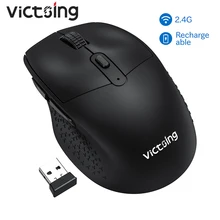 VicTsing PC262 2.4G Wireless Mouse Rechargeable Computer Mouse Adjustable 2400 DPI Silent USB Optical Cordless Mice For Laptop