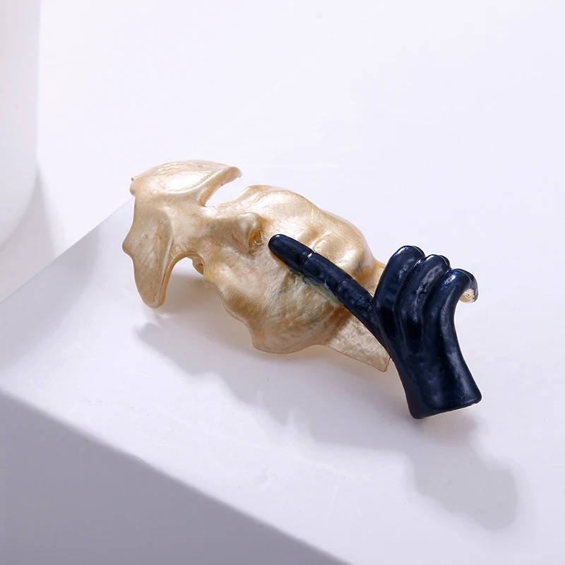 Эмалевые броши для рук женщин и мужчин индивидуальный стиль лицо сплав секретная