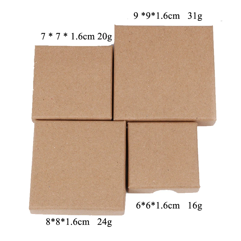 50 шт. маленькая черная коробка из крафт бумаги коричневая картонная подарочная