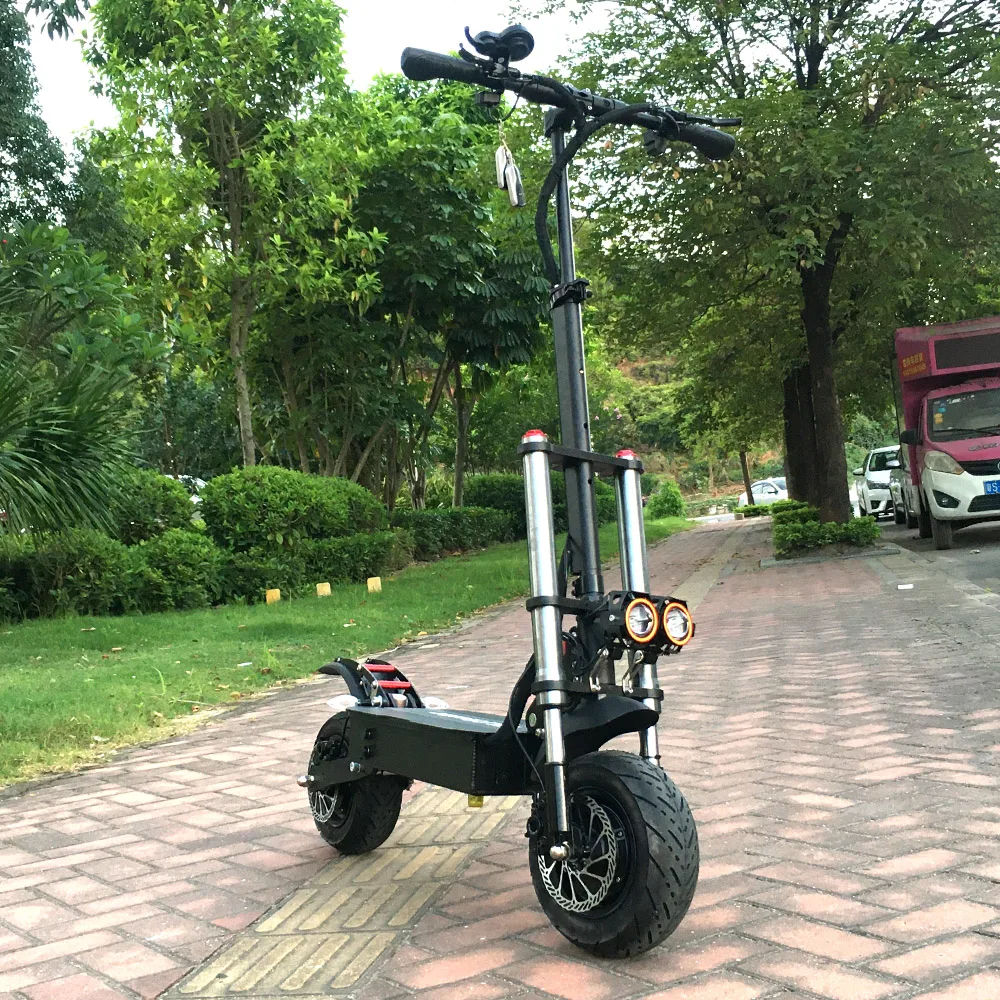 FLJ 6000W Dual Motor Electric Scooter with 11inch vacuum tire On Road Off e bike kick scooter | Спорт и развлечения
