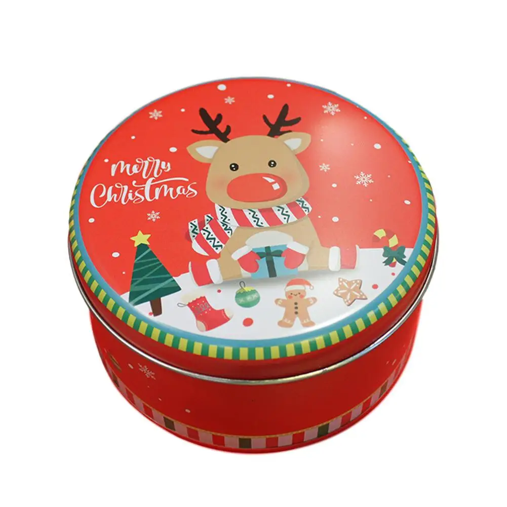 Жестяная Банка для печенья устойчивая к ржавчине и прочная круглая жестяная