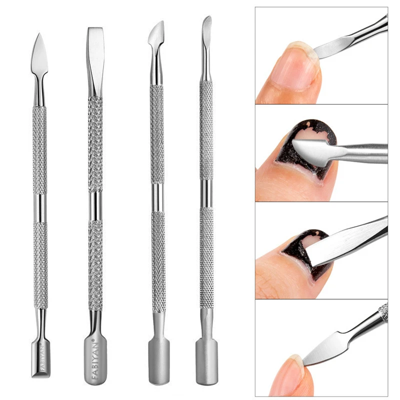 

Taoye teemo 1Pcs Nail Art tools Stainless Steel Cuticle Pusher Double Head Spoon Remover Tools For Manicure Nail Art Care Pusher