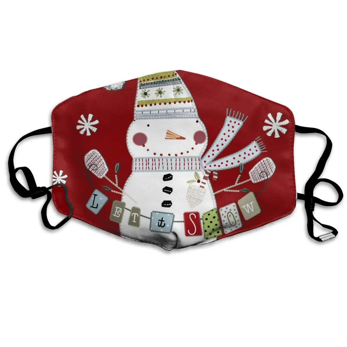 

Маска NiYoung дышащая унисекс с защитой от пыли, с регулируемыми заушными петлями, с изображением снеговика, красного цвета, для бега, велоспорт...