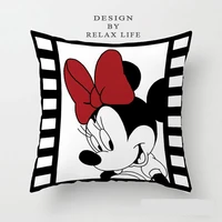 red disney mickey mouse minnie pillowcases home textile black white couple pillow cover decorative pillows case living room