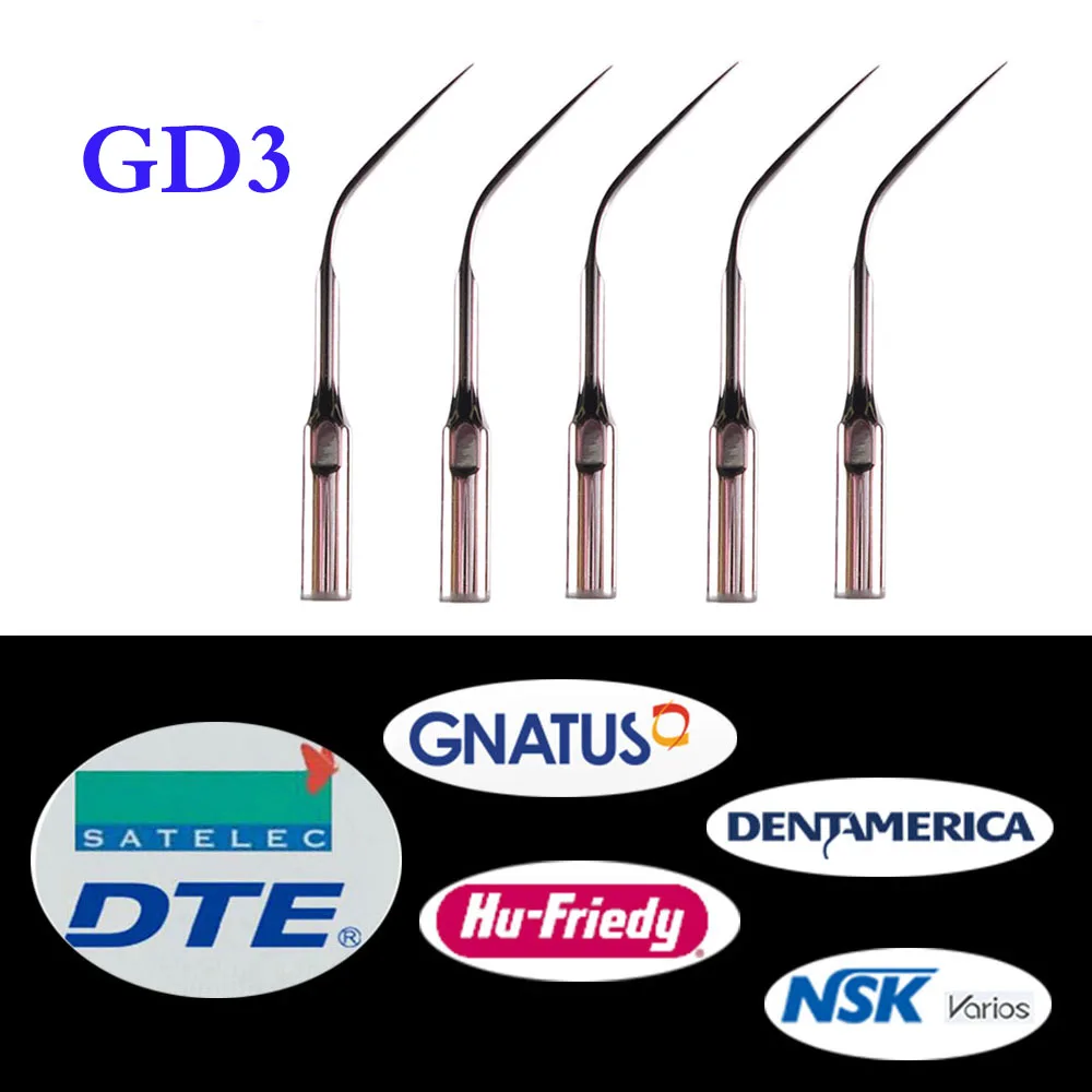 5 шт./лот Стоматологические Ультразвуковой скалер наконечник GD3 для DTE/ Satelec/ NSK Varios/