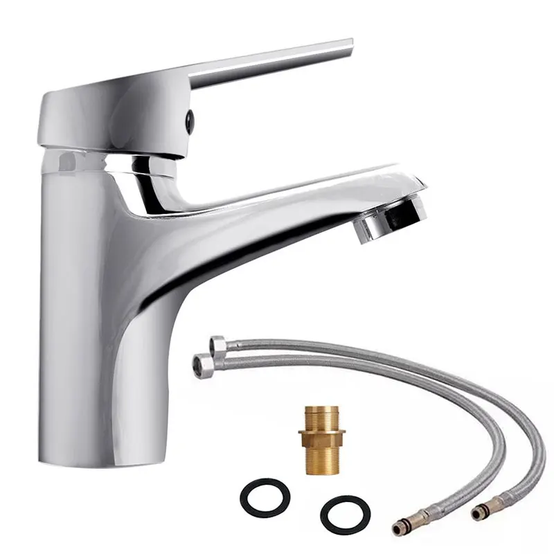 RUYAGE Bathroom Basin Faucet Chrome Single Handle Kitchen Tap Mixer Hot and Cold Water Hose Accessory | Обустройство дома