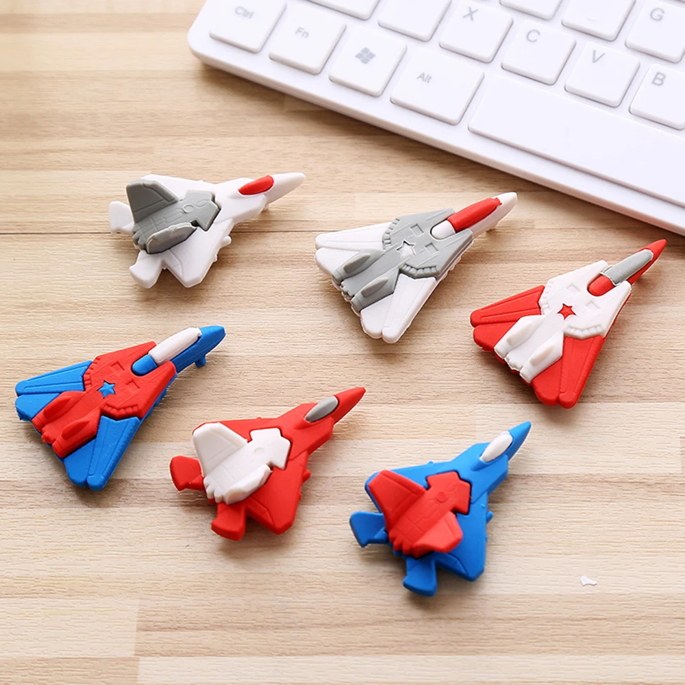 2 Pcs/lot Creative Airplane Children Eraser Student Stationery Rubber Correction Supplies Kids Cute Toy Gift | Канцтовары для офиса