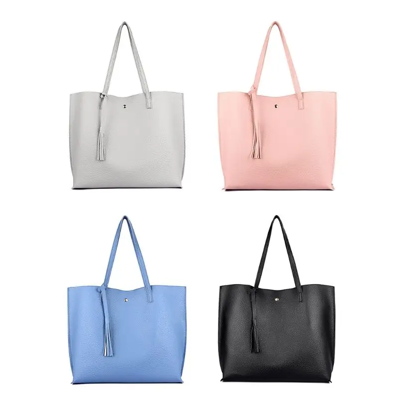 

Women Tassel Handbag Shoulder Bags Tote Purse Fashion Leather Large Capacity Top Handle Bag