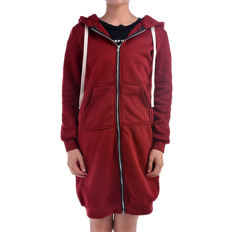 wine red LITTHING Повседневная Весенняя коллекция, толстовка на молнии, длинное пальто, толстовка, женская Свободная куртка оверсайз, пальто, женские толстовки, большие размеры 5XL - Цвет: wine red