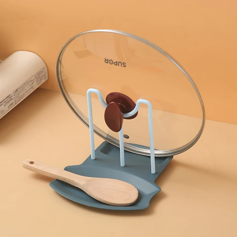 

Creative Pot Cover Lid Rack Stand Spoon Holder Space Saving Kitchen Organizer
