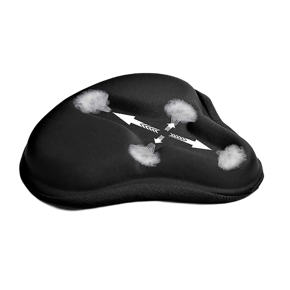 

Bike Seat Cover Gel Cushion Oversize Comfortable Exercise Soft Black for Indoor Cycling Class Outdoor Cycling
