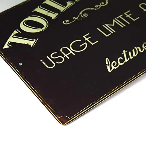 

Decor Toilet Sign,Funny Bathroom Decor,12×8 Inches Aluminum Metal Sign