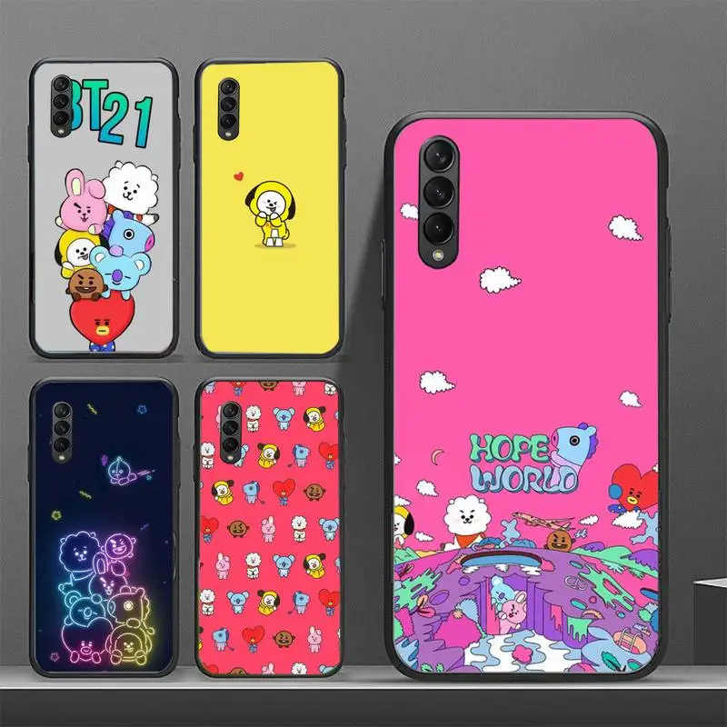

Cartoon Funny B-BT21 Phone Case for Samsung S6 S7 S8 S9 S10 edge plus S10 5G S20 S21 S30ultrs 5G Fundas Cover