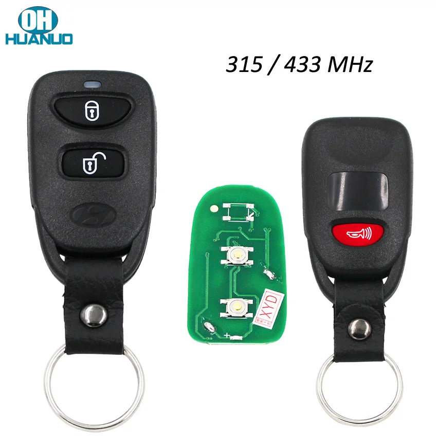 Пульт дистанционного управления с 2 + 1/3 кнопками 315/433 МГц для Hyundai Tucson Santa Fe Elantra 2006