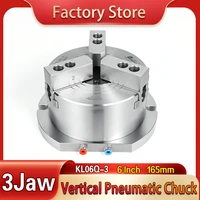 6 inch 165mm vertical hollow pneumatic chuck kl06q 3 power chuck fixtur for drilling milling tapping machine vertical lathe