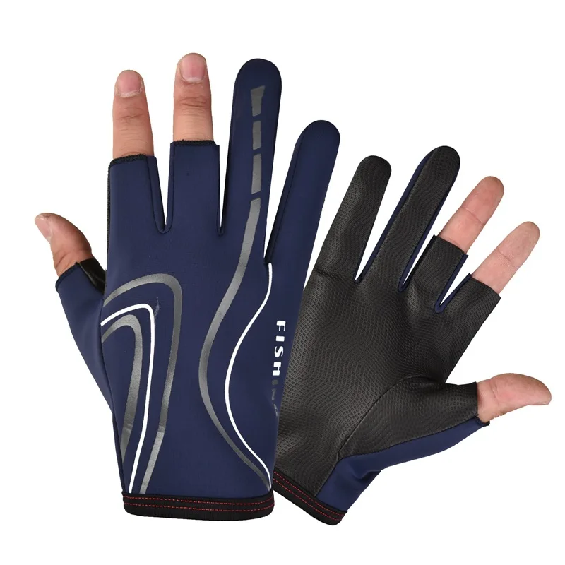 

Летние и осенние водонепроницаемые быстросохнущие дышащие солнцезащитные рыболовные перчатки без пальцев перчатки для морской рыбалки